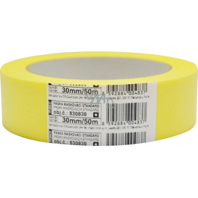 Mako Basic taśma klejąca zakrywająca gładka krep, 3 dni, do 60 °C, 30 mm × 50 m