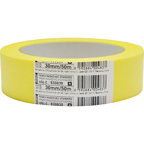 Mako Basic taśma klejąca zakrywająca gładka krep, 3 dni, do 60 °C, 30 mm × 50 m