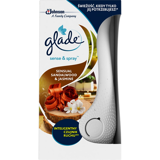 Glade odświeżacz powietrza Sense & Spray i wkład Sensual Sandalwood & Jasmine, 1 + 18 ml