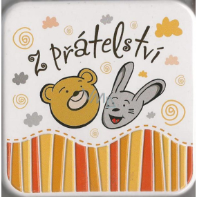 Nekupto Z přátelství plechová krabička s mini čokoládkami 20 g