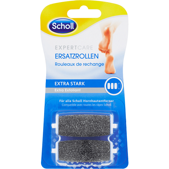 Scholl Expert Care Extra Exfoliant extra drsné s mořskými minerály náhradní hlavice do elektrického pilníku 2 kusy