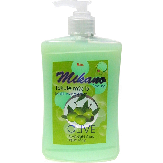 Mika Mikano Beauty Olive tekuté mýdlo s dávkovačem 500 ml