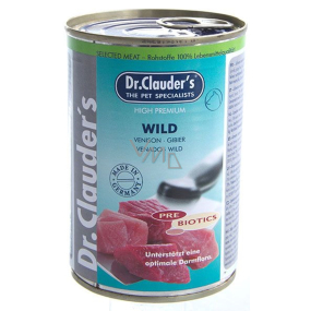 Dr. Clauders Wild Zvěřina kompletní superprémiové krmivo 96% masa pro dospělé psy 400 g