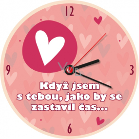 Albi Hodiny v plechovce Miluji Tě 9 cm
