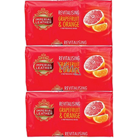Cussons Imperial Leather Revitalising Grapefruit & Orange toaletní mýdlo 3 x 100 g