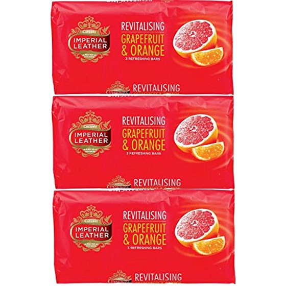 Cussons Imperial Leather Revitalising Grapefruit & Orange toaletní mýdlo 3 x 100 g