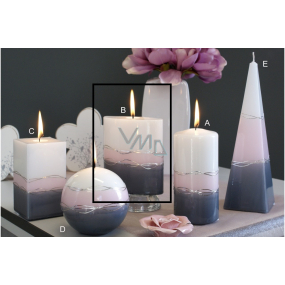 Lima Verona svíčka šedá elipsa 110 x 125 mm 1 kus