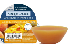 Yankee Candle Mango Peach Salsa - Salsa z mango i brzoskwini wosk zapachowy do kominków aromatycznych 22 g