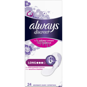 Always Discreet Long inkontinenční slipové intimní vložky 24 kusů Always Discreet Long inkontinenční slipové intimní vložky 24 kusů