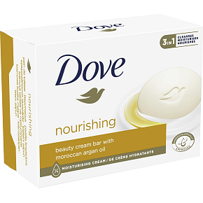 Dove twarde mydło Nourishing z olejem arganowym, 4× 90 g