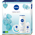 Nivea Fresh Soft Creme krém svěží hydratační krém pro celé tělo 100 ml + Creme Soft krémový sprchový gel 250 ml + Original Care kuličkový antiperspirant 50 ml, kosmetická sada pro ženy