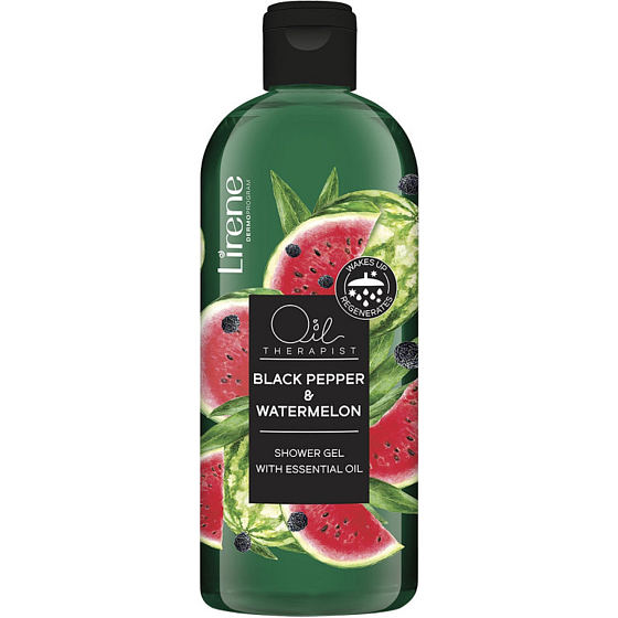 Lirene Oil Therapist Czarny Pieprz & Arbuz żel pod prysznic z olejem z czarnego pieprzu 400 ml