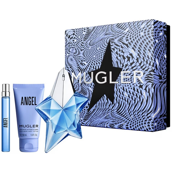 Thierry Mugler Angel parfémovaná voda 50 ml + tělové mléko 50 ml + parfémovaná voda 10 ml miniatura, dárková sada pro ženy