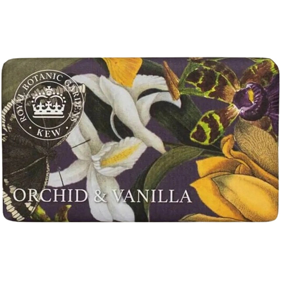 English Soap Orchidea & Wanilia naturalne perfumowane mydło toaletowe z masłem shea 240 g