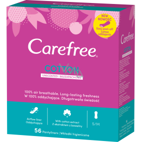 Carefree Cotton wkładki higieniczne, 56 sztuk
