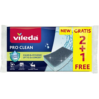 Vileda Pro Clean gąbka do naczyń, 2+1 szt.