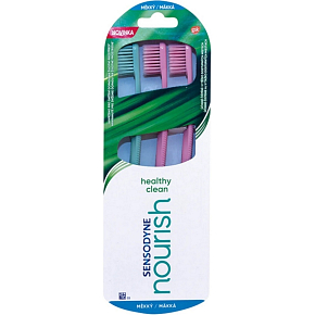 Sensodyne Nourish Healthy Clean Soft szczoteczka do zębów 3 sztuki różne kolory