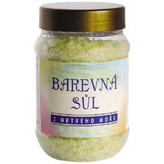 Karima Mrtvé moře sůl do koupele s vůní citronu žlutá, barevná sůl 500 g