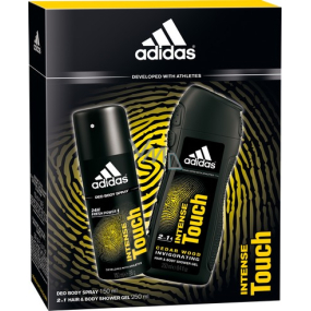 Adidas Intense Touch tělový deodorant 150 ml + sprchový gel 250 ml, pro muže kosmetická sada