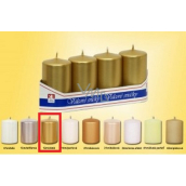 Lima Świeca gładka metal złota walec 40 x 70 mm 4 sztuki