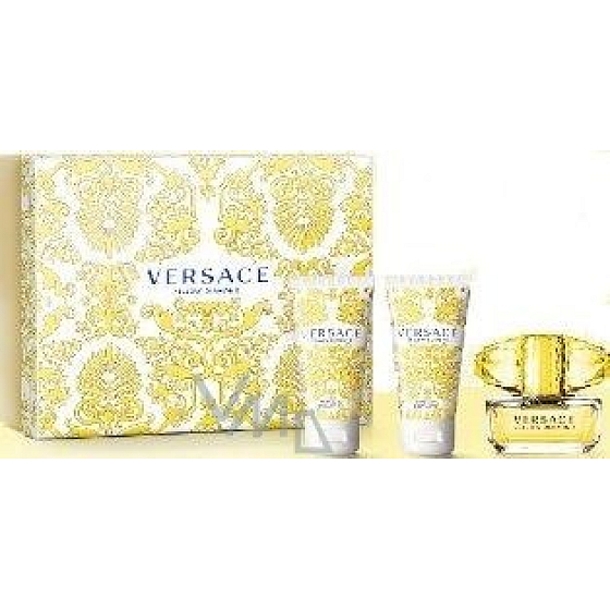 Versace Yellow Diamond toaletní voda 50 ml + sprchový gel 50 ml, + tělové mléko 50 ml, dárková sada pro ženy