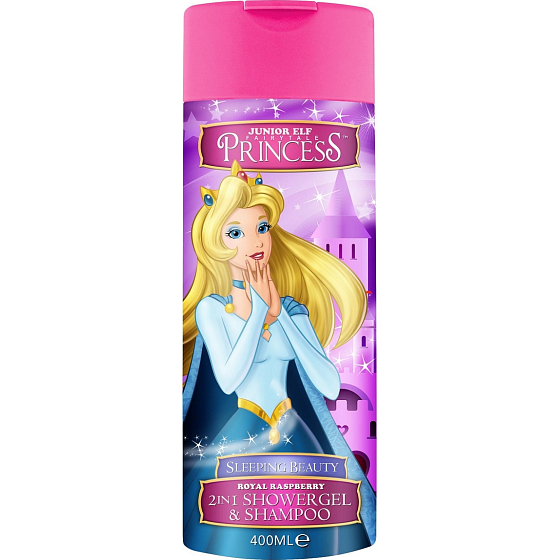 Disney Princess - Šípková Růženka 2v1 sprchový gel a šampon do koupele fialový 400 ml