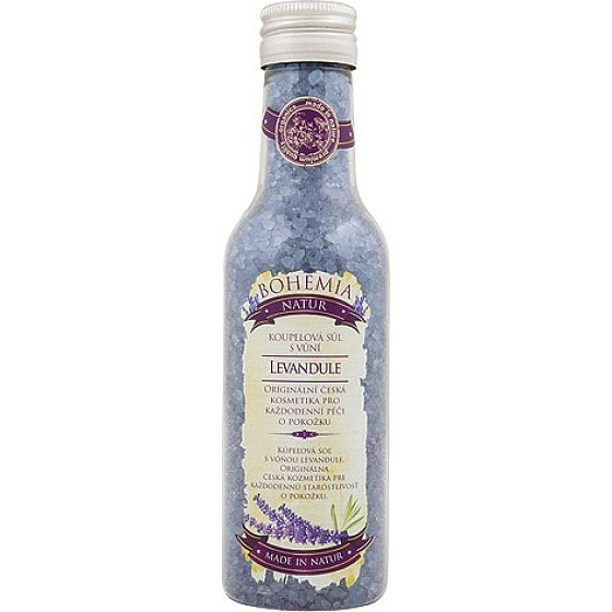 Bohemia Gifts Levandule s extraktem z bylin a vůní levandule koupelová relaxační sůl 250 ml