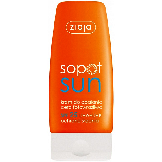 Ziaja Sopot Sun SPF 25 UVA+UVB pleťový krém na opalování 60ml