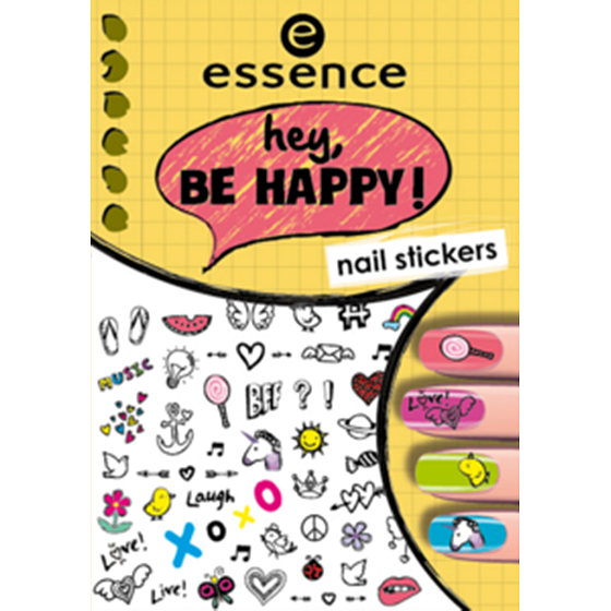 Essence Nail Art Hey, Be Happy! nálepky na nehty 05 1 aršík