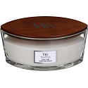 WoodWick Solar Ylang - Sluneční Ylang vonná svíčka s dřevěným širokým knotem a víčkem loď 453 g