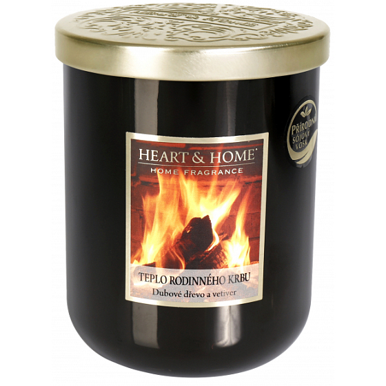 Heart & Home Teplo rodinného krbu Sojová vonná svíčka velká hoří až 70 hodin 340 g