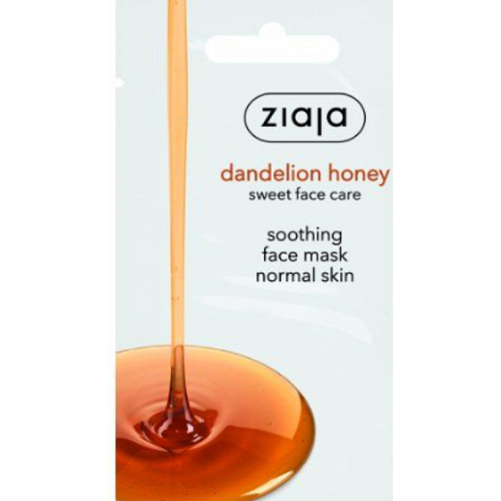 Ziaja Dandelion Honey zklidňující pleťová maska s pampeliškovým medem pro normální pleť 7 ml