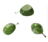 Serpentyt (Kanadyjski Jadeit) Troml półszlif naturalny kamień, 2,2-3 cm, 1 sztuka, kamień leczniczy