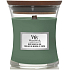 WoodWick Mint Leaves & Oak - Świeca zapachowa z miętowymi liśćmi i dębowym knotem w małym szklanym naczyniu 85 g