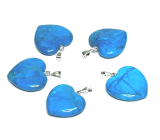 Tyrkenit Srdce přívěsek přírodní kámen 20 mm, kámen mladých lidí, hledá životní cíl