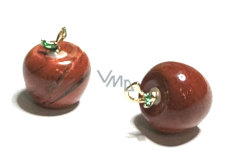 Jaspis czerwony Jabłko poznania przywieszek, naturalny kamień 2,7 x 15 mm, kamień pełnej pieczy