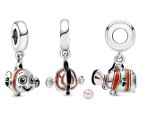 Charm Srebrna 925 Disney Hledá se Nemo - Szczęśliwy płetwa, zawieszka na bransoletkę
