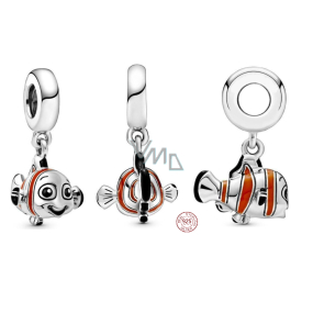 Charm Srebrna 925 Disney Hledá se Nemo - Szczęśliwy płetwa, zawieszka na bransoletkę
