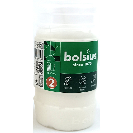 Bolsius Świeca parafinowa 110 x 57 mm, czas palenia 45 godzin 1 sztuka
