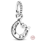 Zawieszka ze srebra próby 925 Podkowa dla szczęścia, charms do bransoletki symbol
