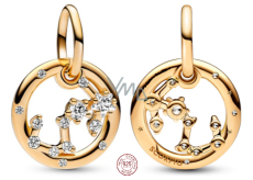Zawieszka ze srebra próby 925 Pozłacany znak zodiaku Skorpion, wisiorek do bransoletki