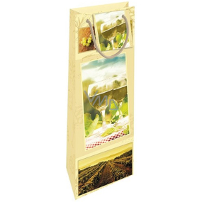 Nekupto Torba prezentowa na butelkę 10 x 33 x 8,5 cm Białe wino