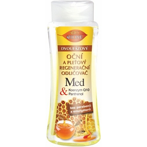 Bione Cosmetics Miód i Q10 dwufazowy demakijaż regenerujący do oczu i twarzy 255 ml