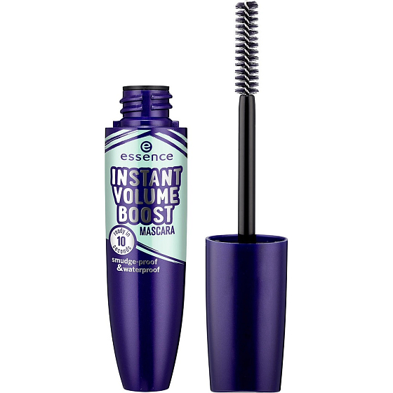 Essence Instant Volume Boost Smudge-proof voděodolná řasenka Black 14 ml