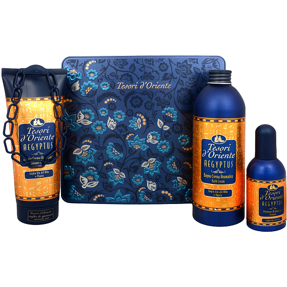 Tesori d Oriente Aegyptus parfémovaná voda 100 ml + sprchový gel 250 ml + pěna do koupele 500 ml, pro ženy dárková sada