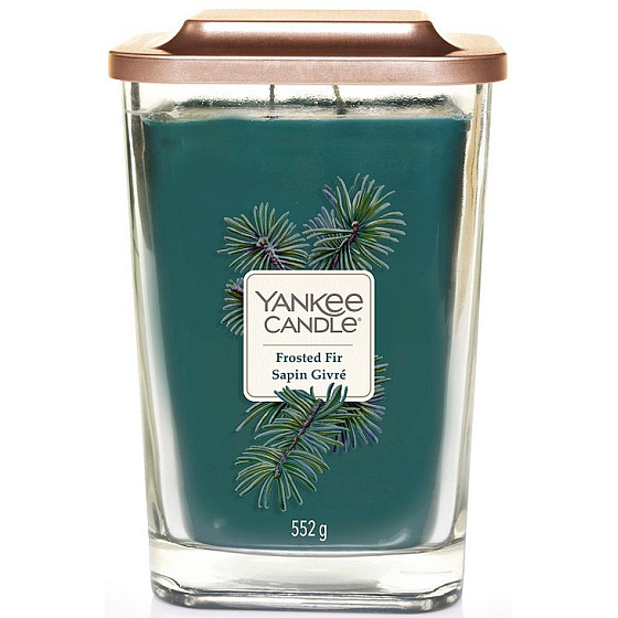 Yankee Candle Frosted Fir - Ojíněná jedle sojová vonná svíčka Elevation velká sklo 2 knoty 552 g