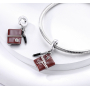 Charm Srebrny 925 Diament i długopis, 3w1 zawieszka na bransoletkę zainteresowania