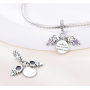 Charm Srebrna 925 Sourozenci Sestry Mam Szczęście, że Cię mam 3w1, zawieszka na bransoletkę rodzina