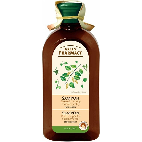 Green Pharmacy Březové pupeny a Ricinový olej šampon proti lupům 350 ml