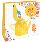 Niekupiona Torebka papierowa luksusowa 18 x 16 x 8 cm Dzbanek Żółty